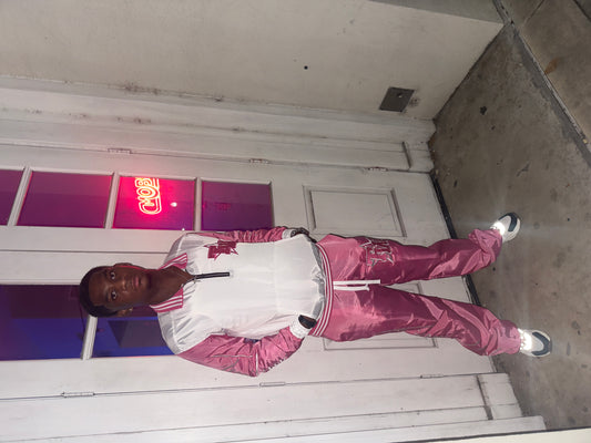 PINK/WHITE TW WINDBREAKER PANTS